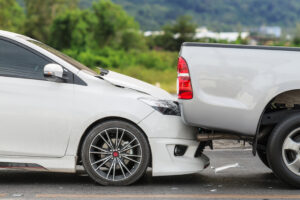 Car accident caused by a sudden stop