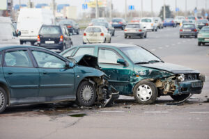 Accident caused by distracted driving